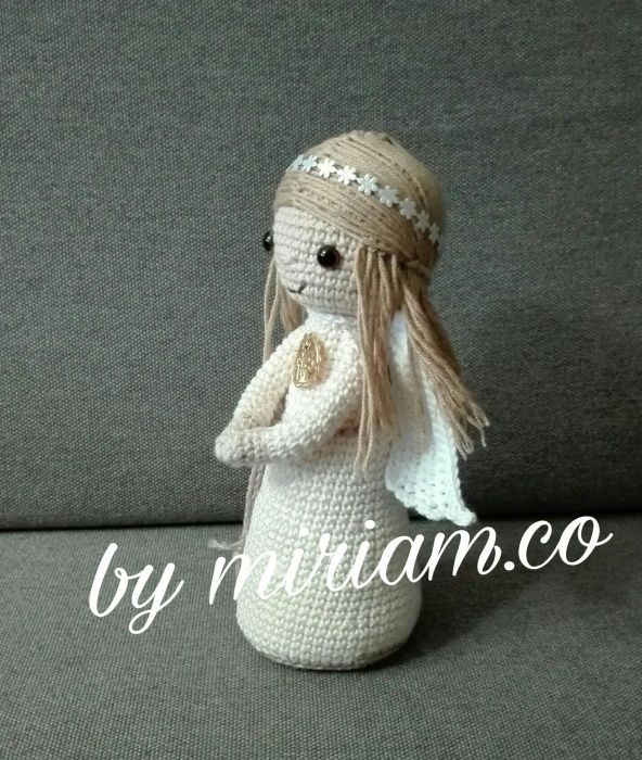 Aniołek komunia szydełko