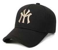 Czapka z daszkiem Nowa NYC New York Yankee czarna ze złotym logo.