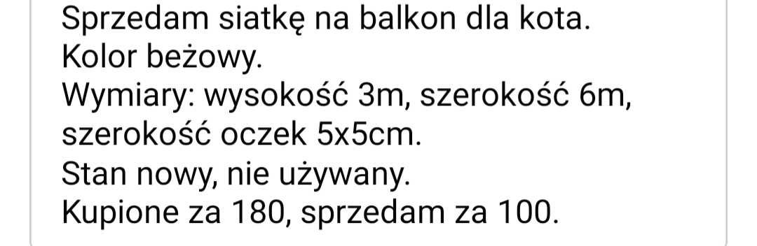 Siatka zabezpieczająca na balkon dla kota