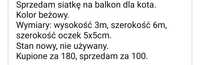 Siatka zabezpieczająca na balkon dla kota