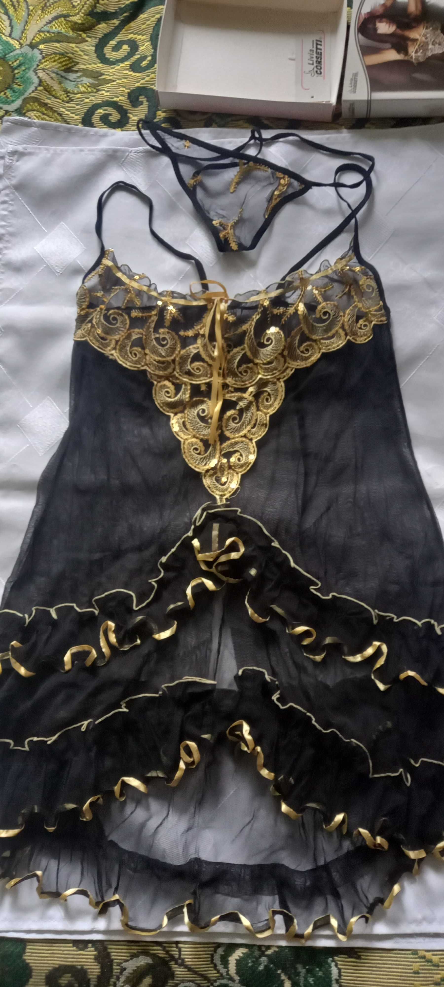 koszulka nocna plus stringi rozmiar L/XL livia corsetti nowa