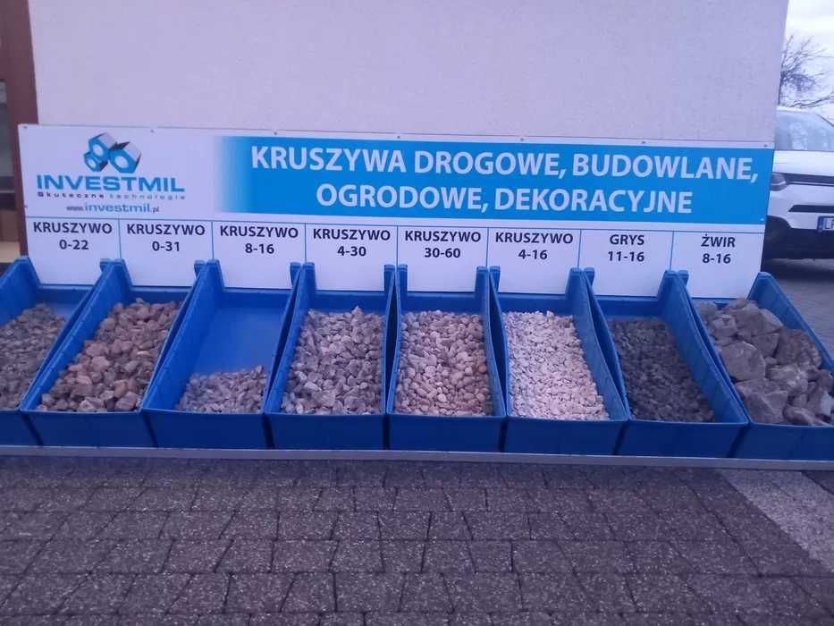 Kruszywa drogowe z dostawą. Tłuczeń, grysy, żwiry