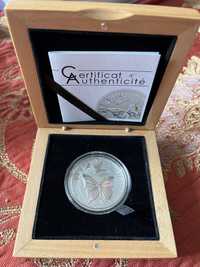 Kamerun 1000 franków Motyl srebro