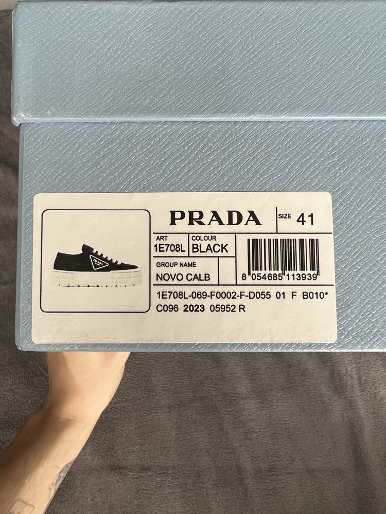 НОВІ ORIGINAL кросівки Prada Double Wheel Nylon Gabardine