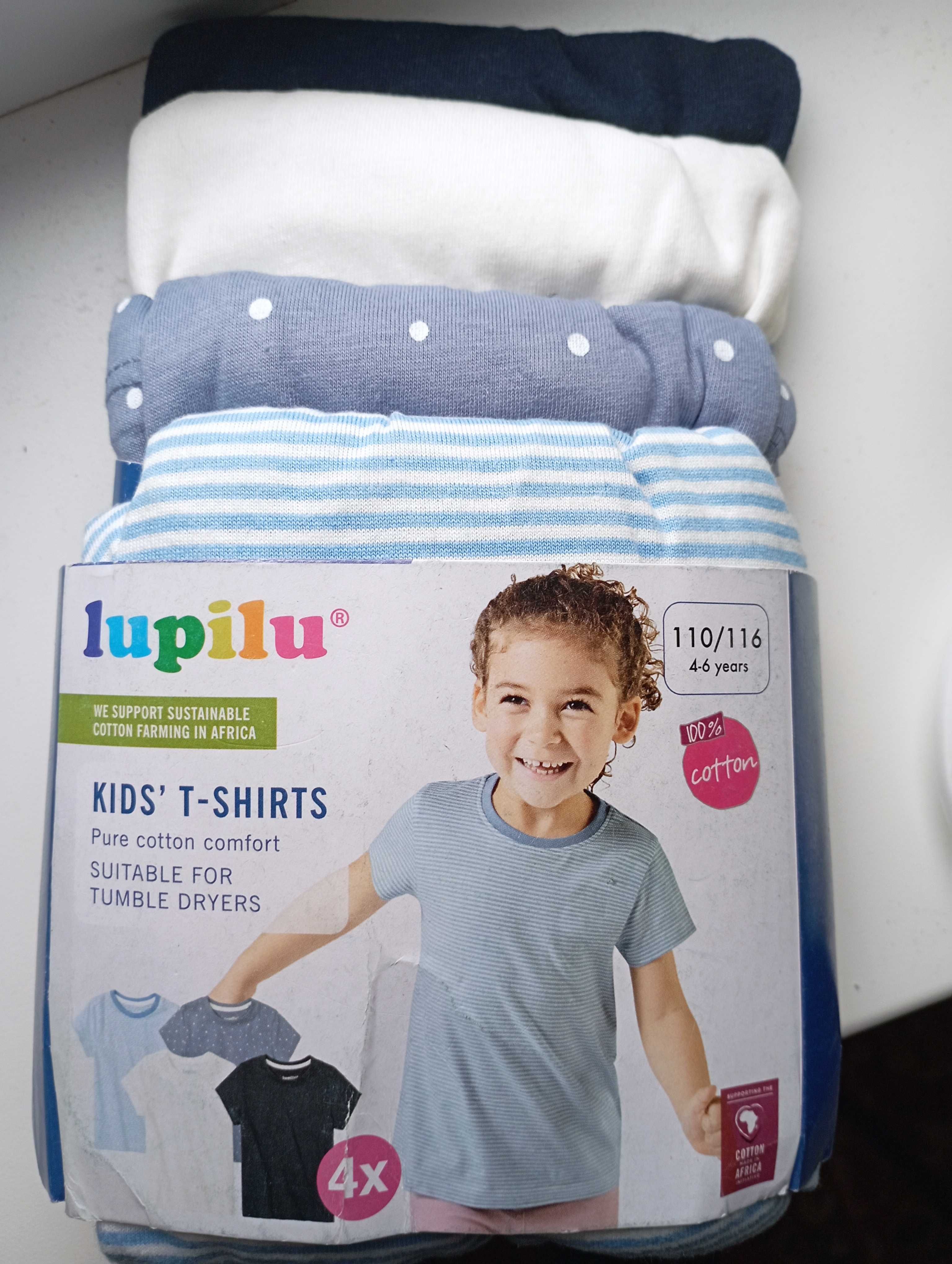 Комплект футболок, набір lupilu на хлопчика,на дівчинку 110-116