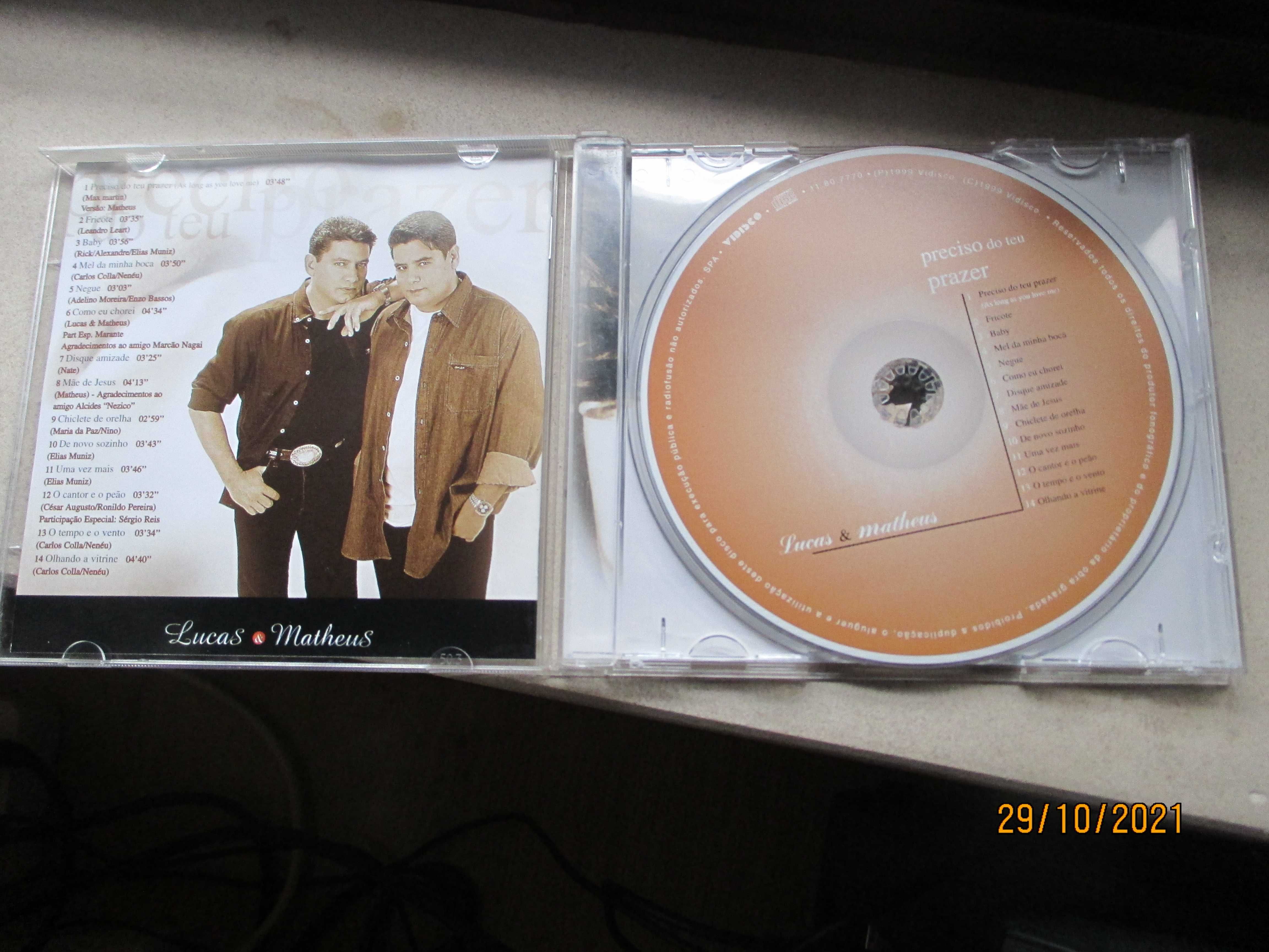 cd - Lucas & Matheus - Preciso do teu prazer