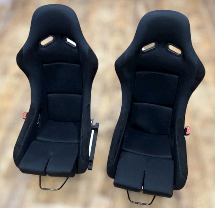 Fotele kubełkowe sportowe GTR WELUR BLACK świetny stan