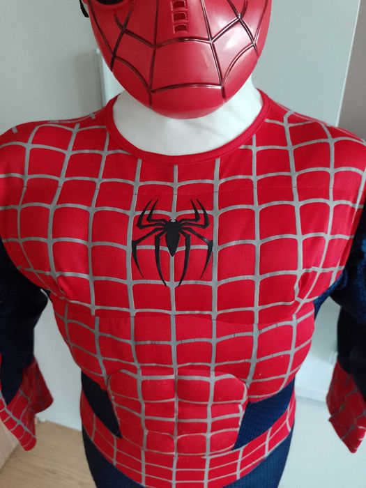 Strój karnawałowy SPIDERMAN PAJĄKA mięśnie przebranie 110/116 (1)