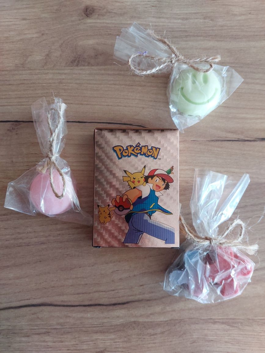 Różowe karty Pokemon 55 szt kolekcja