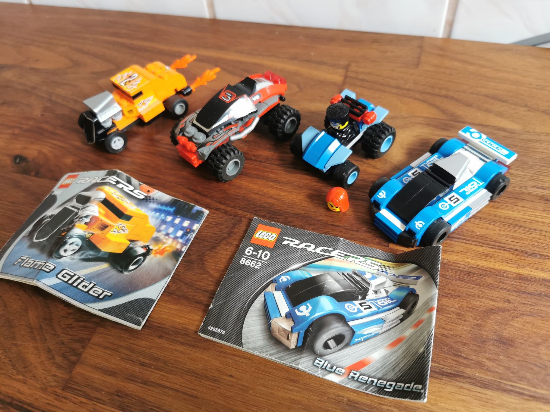 Komplet 8641 Lego 8642 Racers 8662 Samochody 4301 wyścigowe