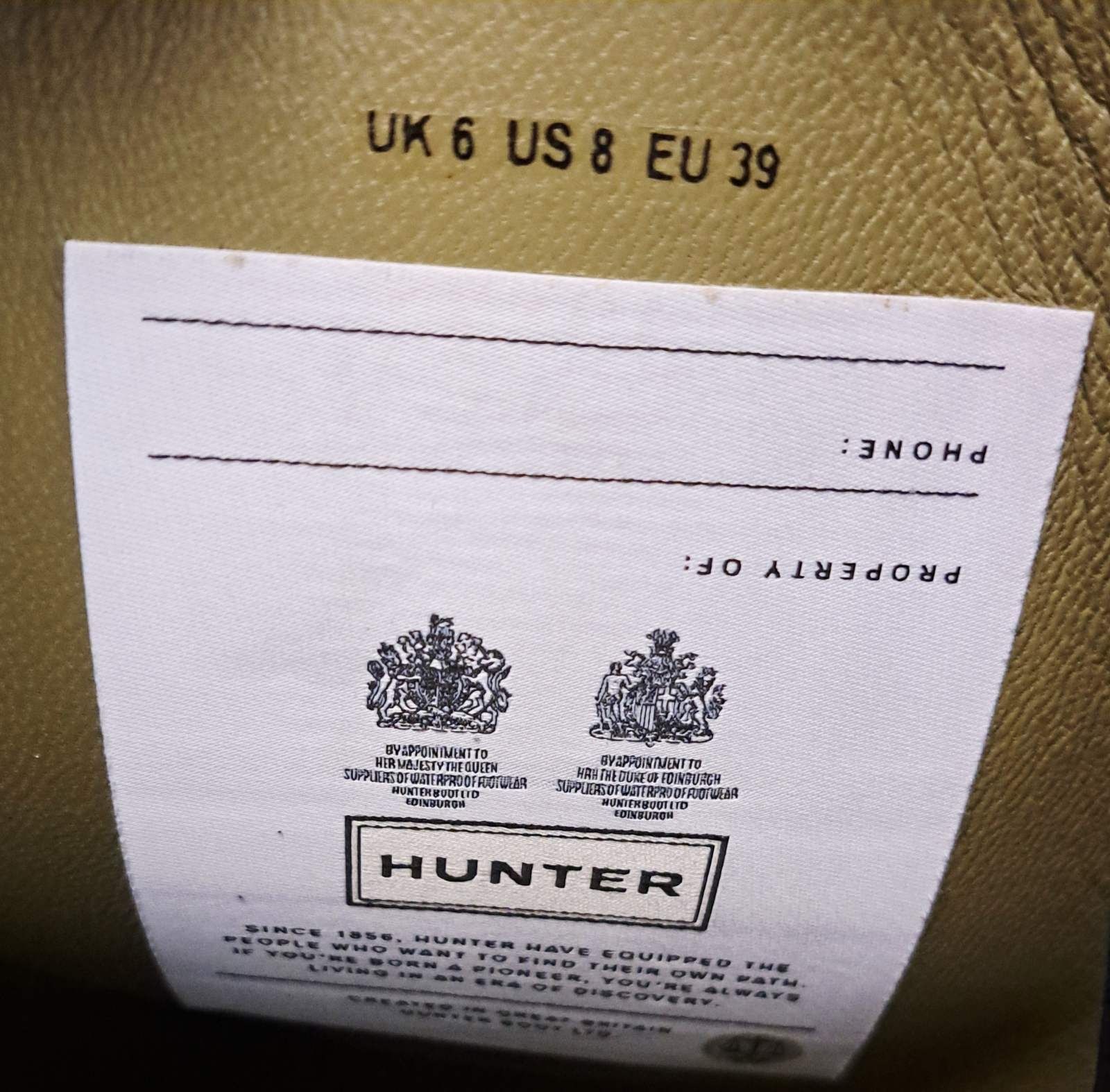 Гумові чоботи Hunter, Vibram, розмір 39