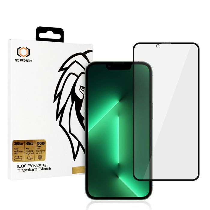 szkło Tel Protect 10X Privacy Titanium do Iphone 13/13 Pro/16e