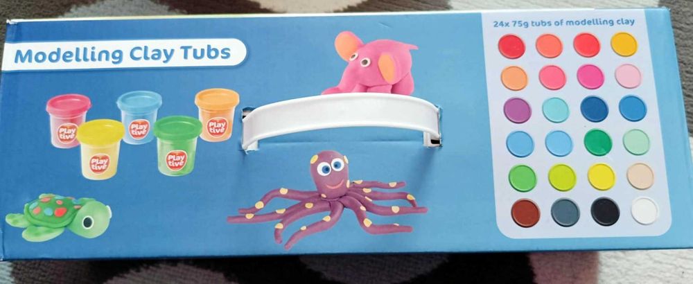 NOWY bardzo duży zestaw ciastoliny Palytive 24 sztuki