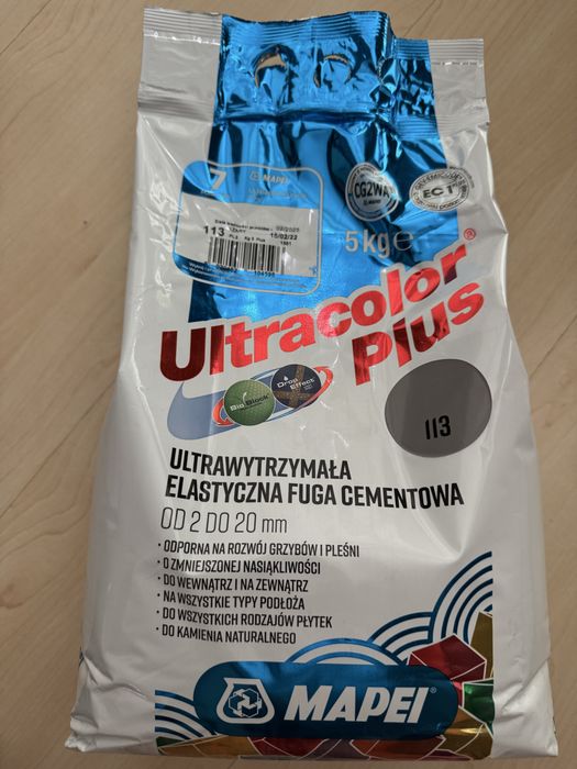 Fuga do plytek szara 113 Mapei 5 kg 2 sztuki