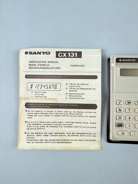 Stary kalkulator Sanyo CX-131