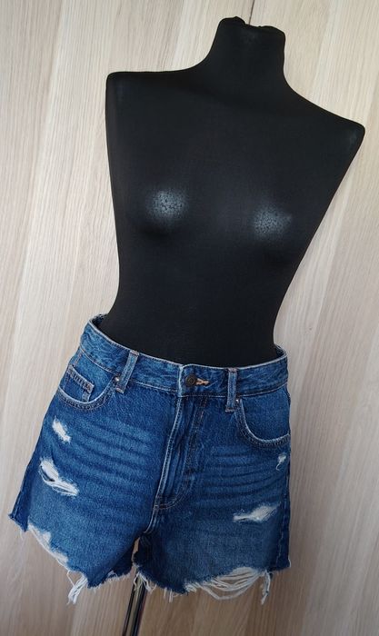 Bershka jeansowe szorty damskie wysoki stan 38