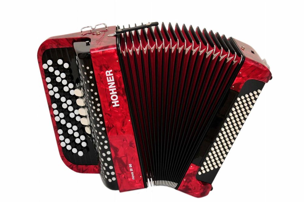 Akordeon guzikowy HOHNER NOVA III 96 basów / NOWY / pokrowiec / pasy