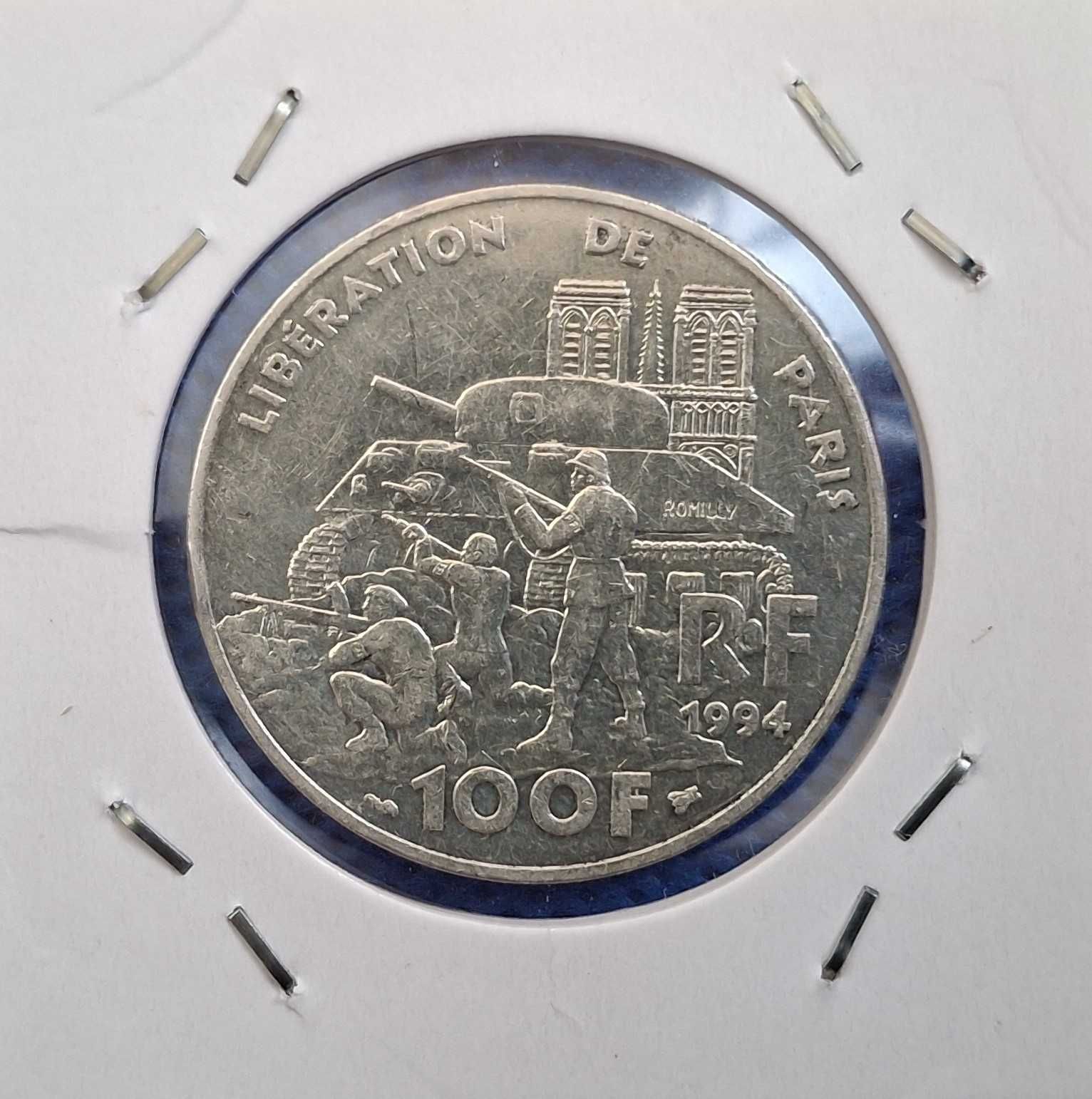 França - 2 moedas de 100 francos em prata
