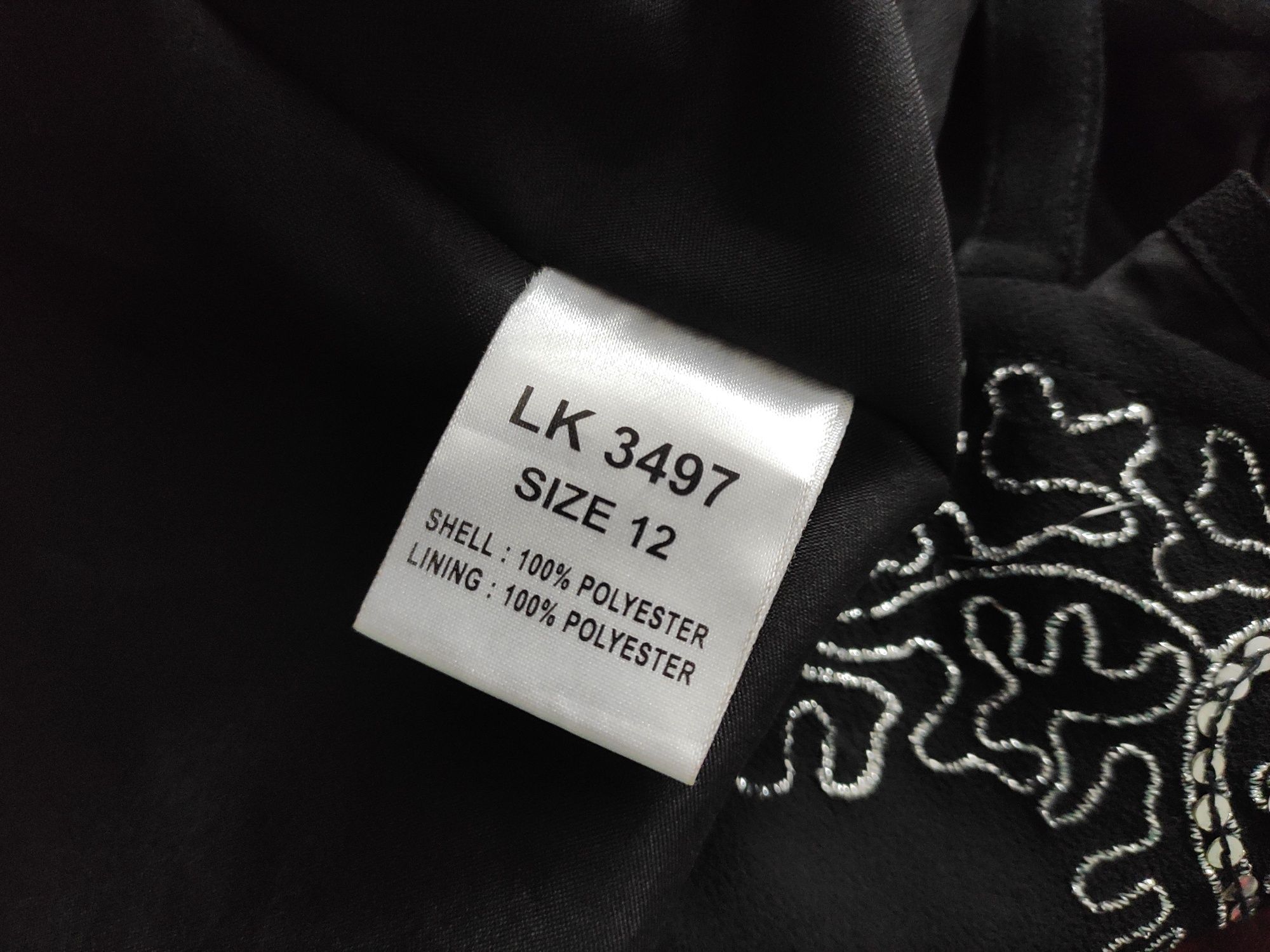 Bluzka vintage czarna wieczorowa na imprezę srebrna L 12 M 38 10 mgieł