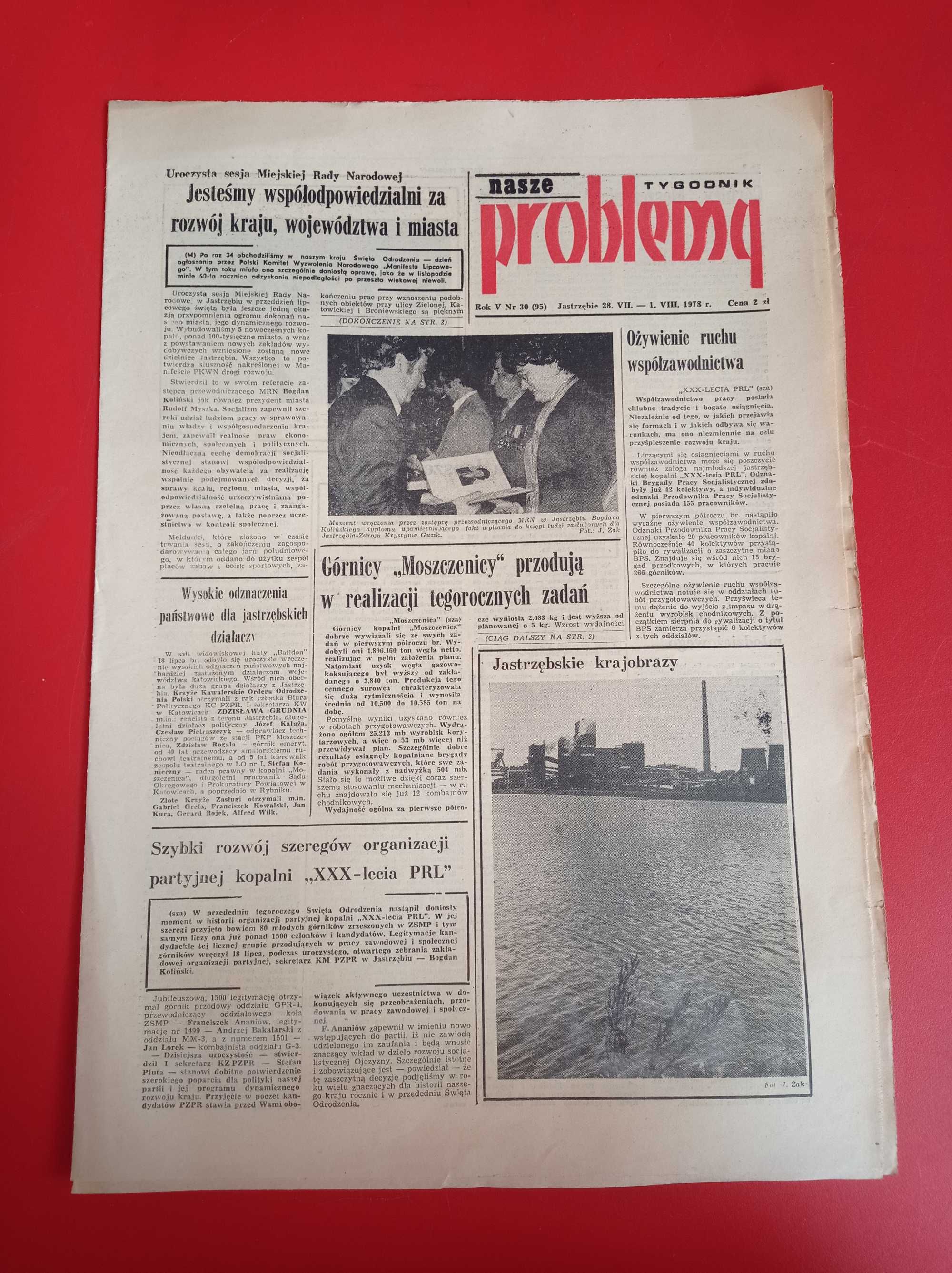 Nasze problemy, Jastrzębie, nr 30, 28 lipca - 1 sierpnia 1978