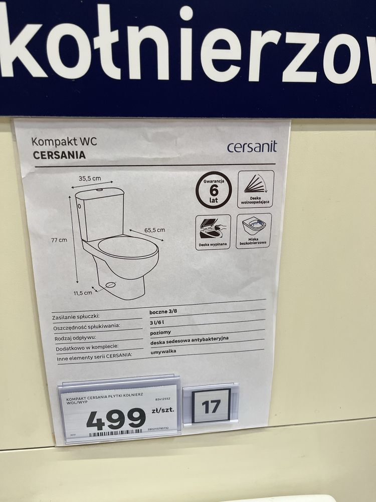 Wc stojacy nowy cersanit