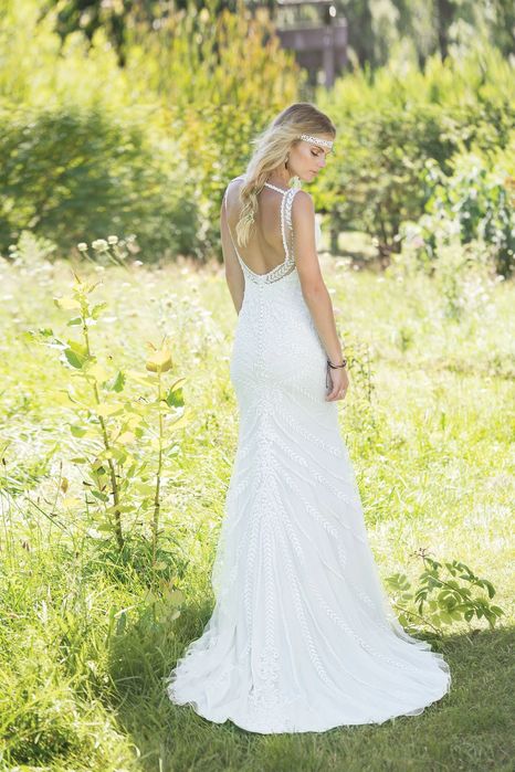 Sukienka ślubna suknia ślubna z trenem Lillian West boho koronkowa