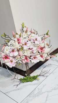 Drzewko magnoliowe - sztuczne kwiaty