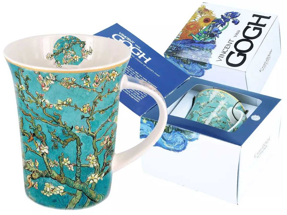NOWY Kubek ceramiczny 350ml, V. Van Gogh, Kwitnący migdałowiec