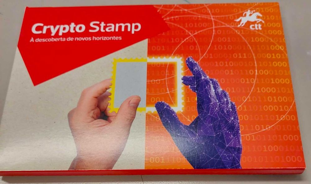 Réplica em Ouro do Crypto Stamp CTT com Estojo