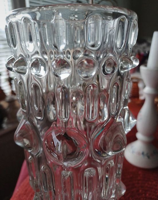 Piękny wazon grube szkło lata 70 Frantisek Peceny Union Glas Piękny !