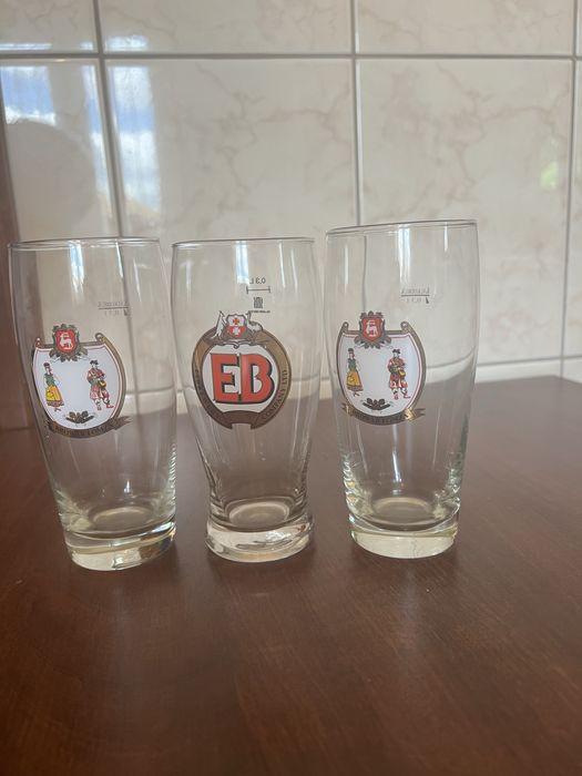 Szklanki browar Łomża oraz EB z 1872r