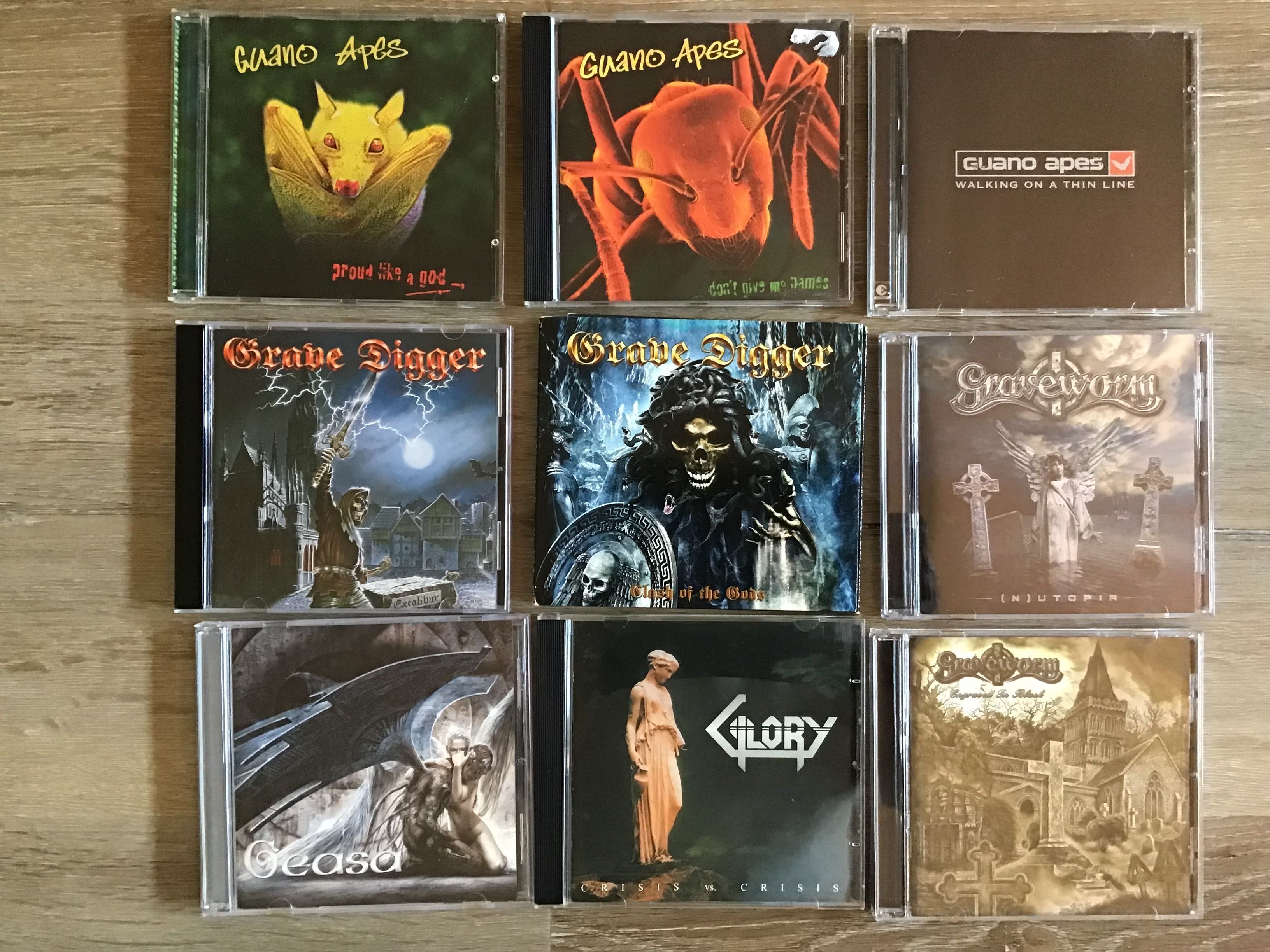 CDs metal , rock vários ,  letra G+H todos a 2€
