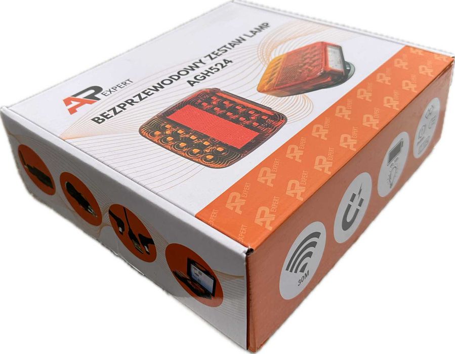 Zestaw lamp lampy bezprzewodowe tylne led do przyczepy na magnes