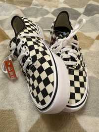 Красовки  кеди vans golden coast authentic checkerboard