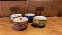 Conjunto 4 copos ceramica colorida