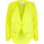 Żółty Limonkowy żakiet Marynarka Zip Zamek River Island 36 38