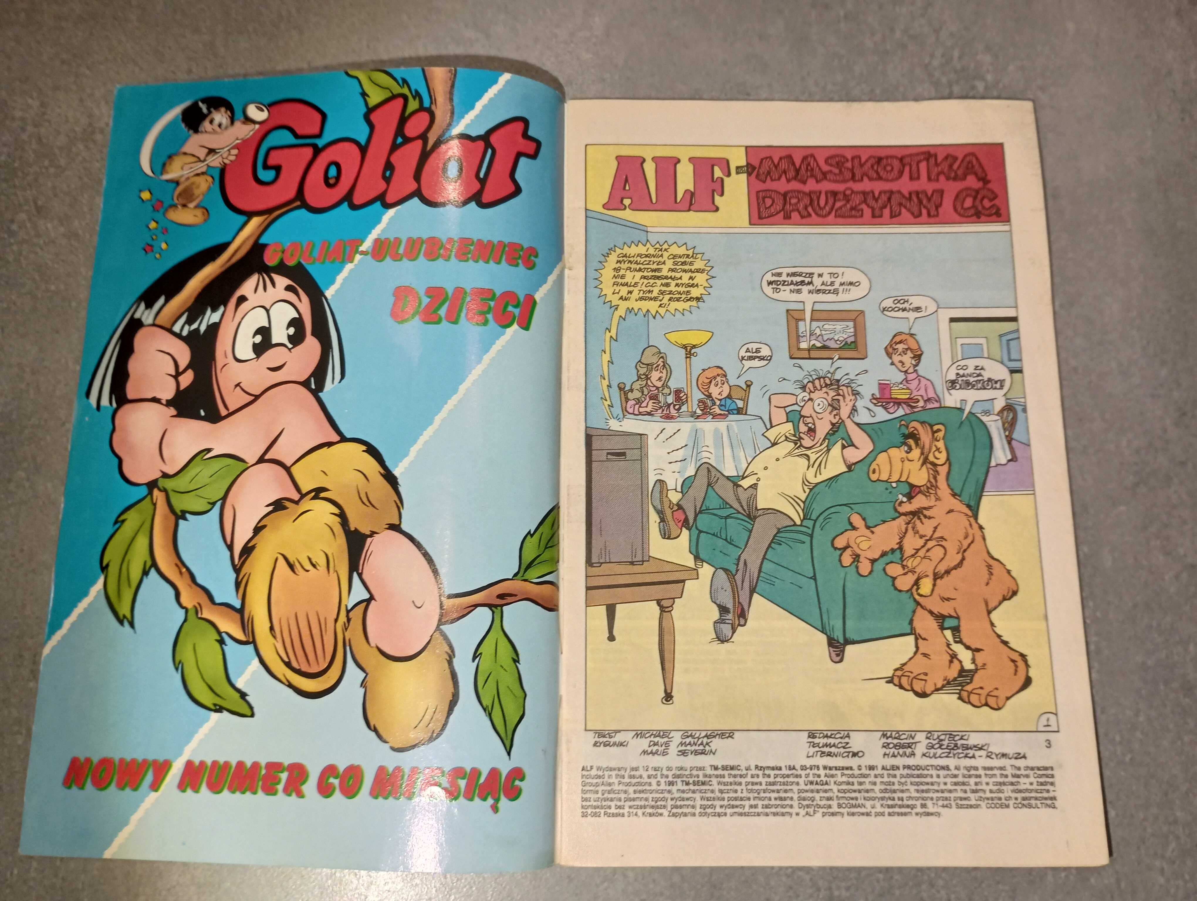 KOMIKS ALF nr 6/ 1991 rok wydawnictwo Tm-Semic Komiks PRL UNIKAT