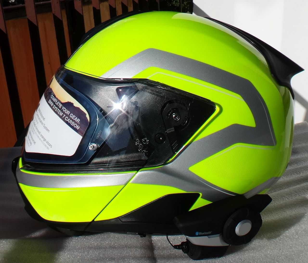 Kask BMW System 7 Carbon SPECTRA FLUOR + interkom SENA 20S EVO