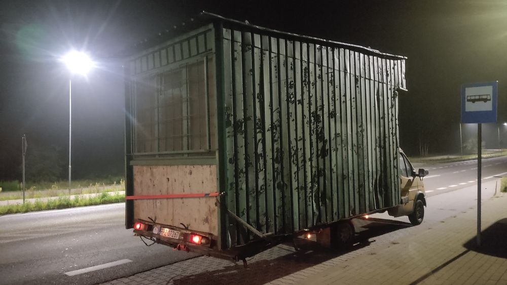 Duży Garaż blaszak kontener przyczepa np.na budowę...stajnia ocieplony