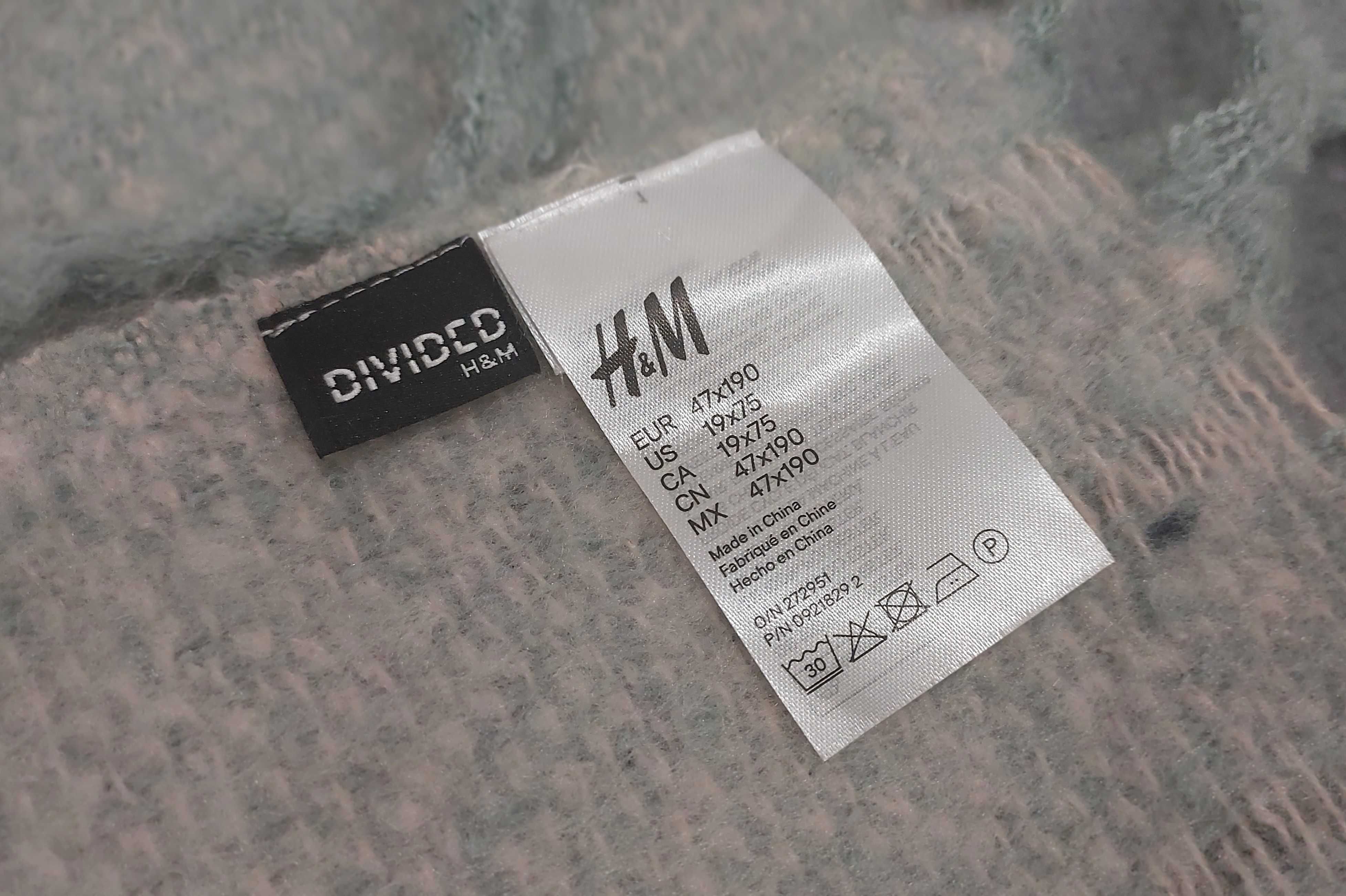 Szal w kratę z frędzlami - H&M, Divided
