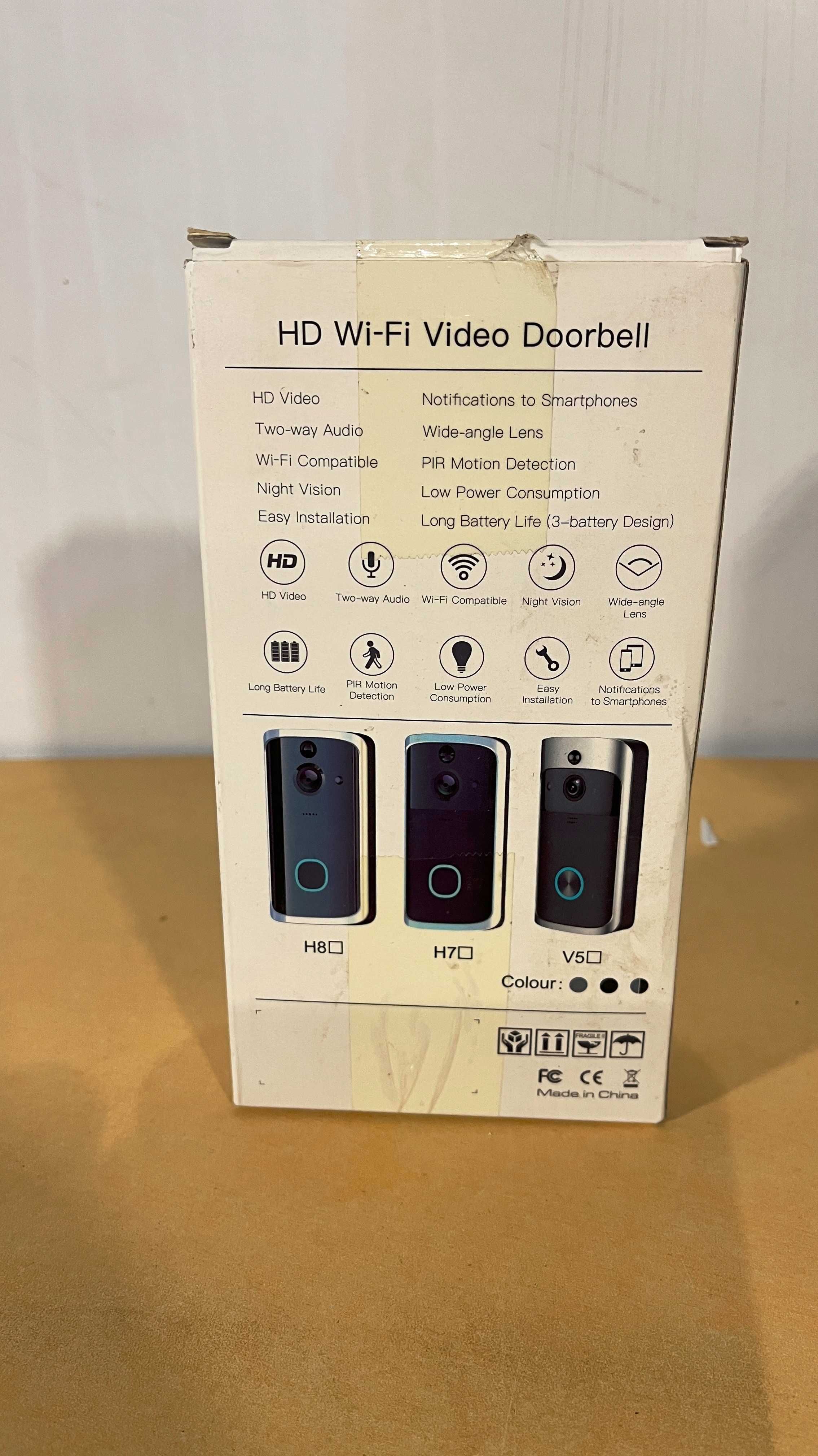 Bezprzewodowy Dzwonek, Inteligentna Kamera Wideodomofo Noktowizor WIFI