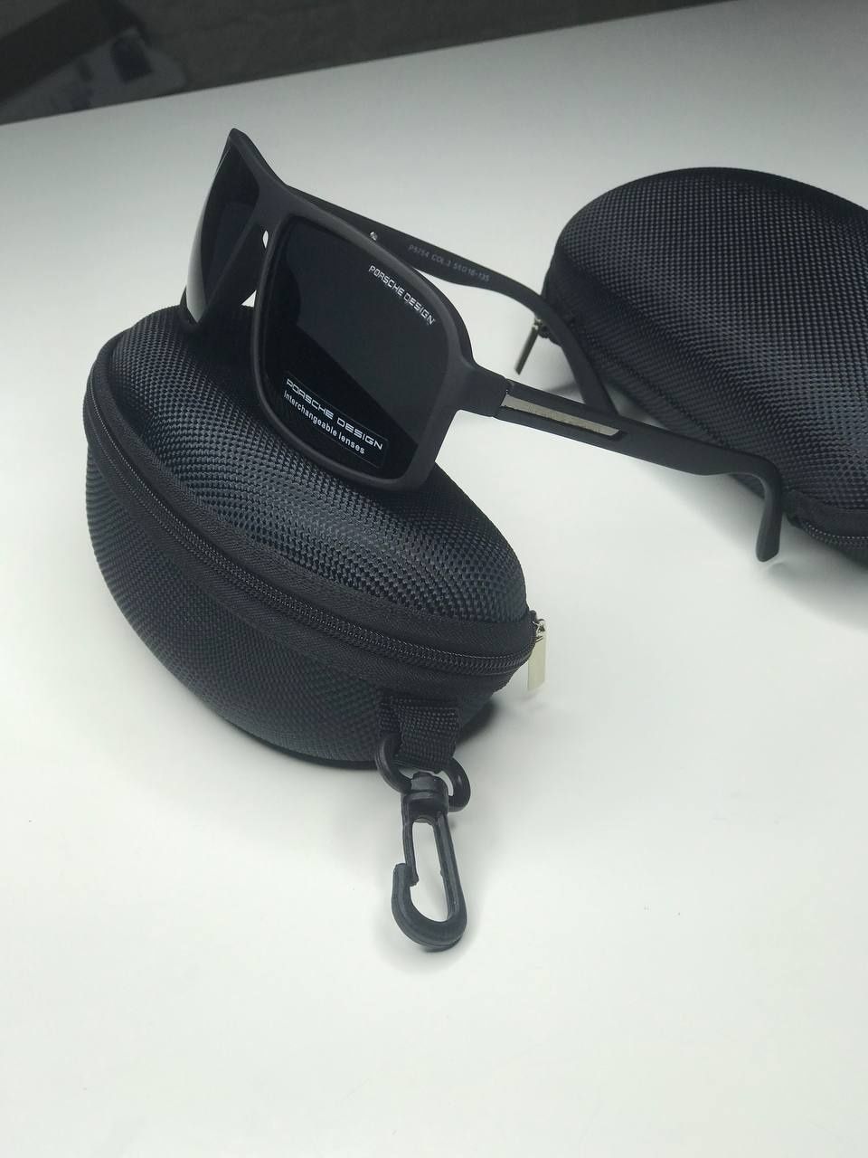 Очки солнцезащитные Porsche Polaroid черные матовые с поляризацией