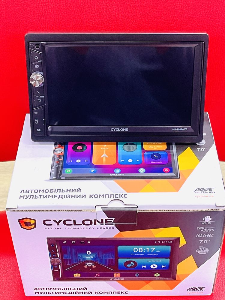 Магнітола Cyclone MP-7086A v3/Android 10/2/32Gb/CARPLAY