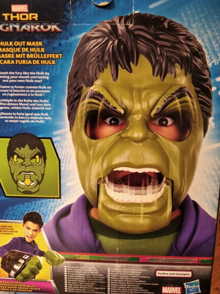 Strój karnawałowy Hulk z ruchoma maską