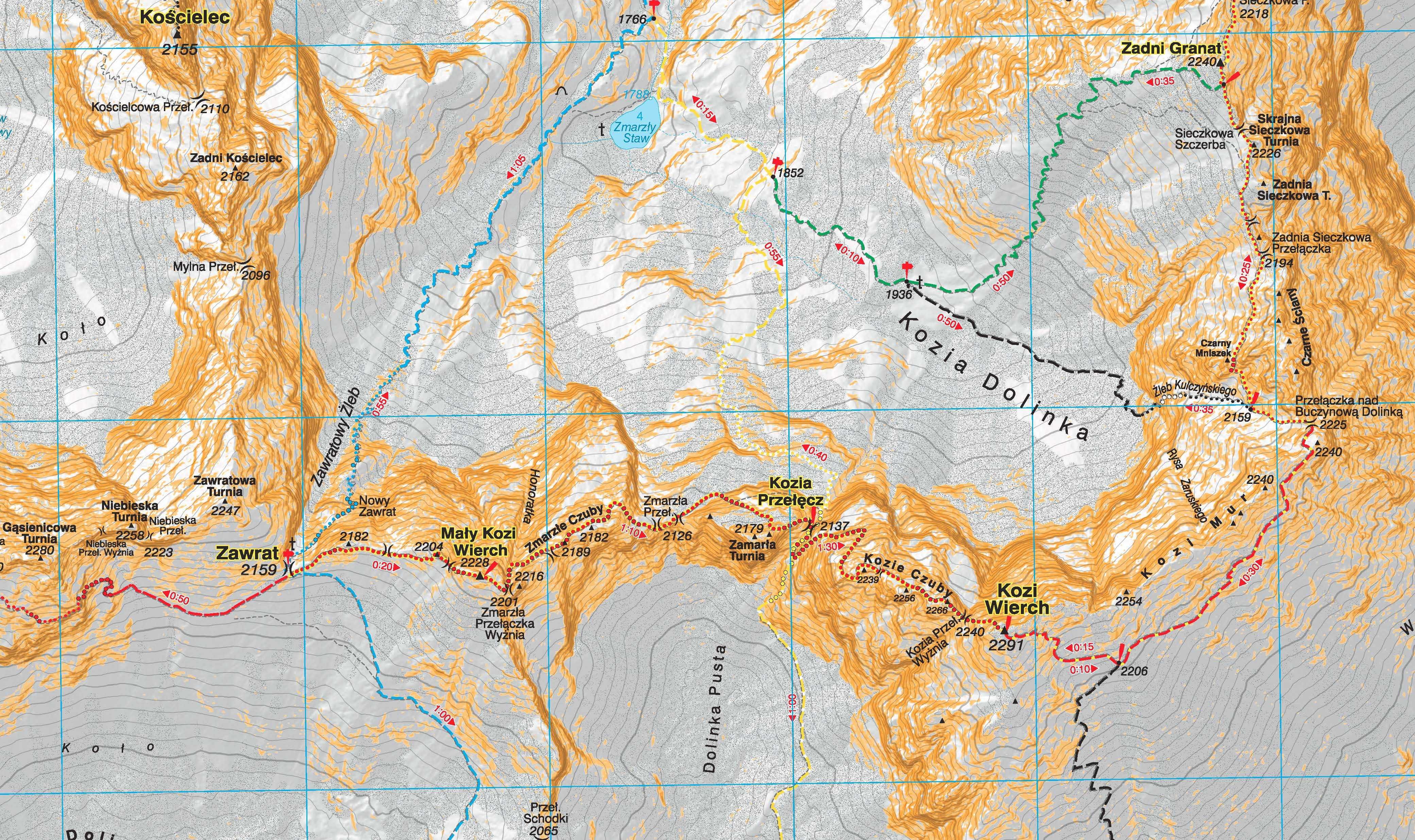 TATRY POLSKIE - ORLA PERĆ Mapa laminowana wit