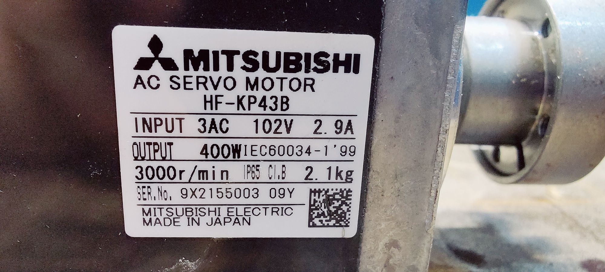 Serwo Mitsubishi 400W z hamulcem.