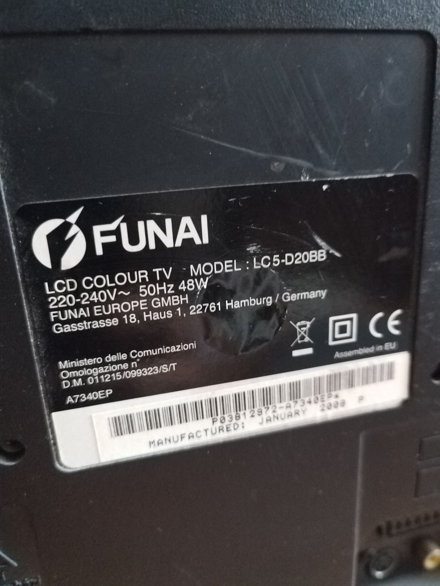 telewizor Funai LC5-D20BB 48W brak dźwięku