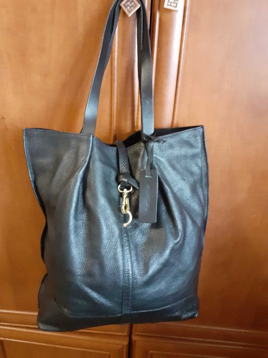 Шкіряний шопер сумка