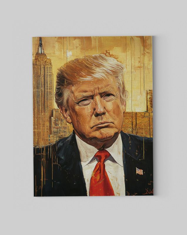 Portret Donalda Trumpa na płótnie 30x40 - Dekoracja do wnętrz