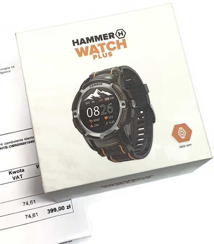 Smartwatch HAMMER Watch Plus czarny
gwarancja 2lata